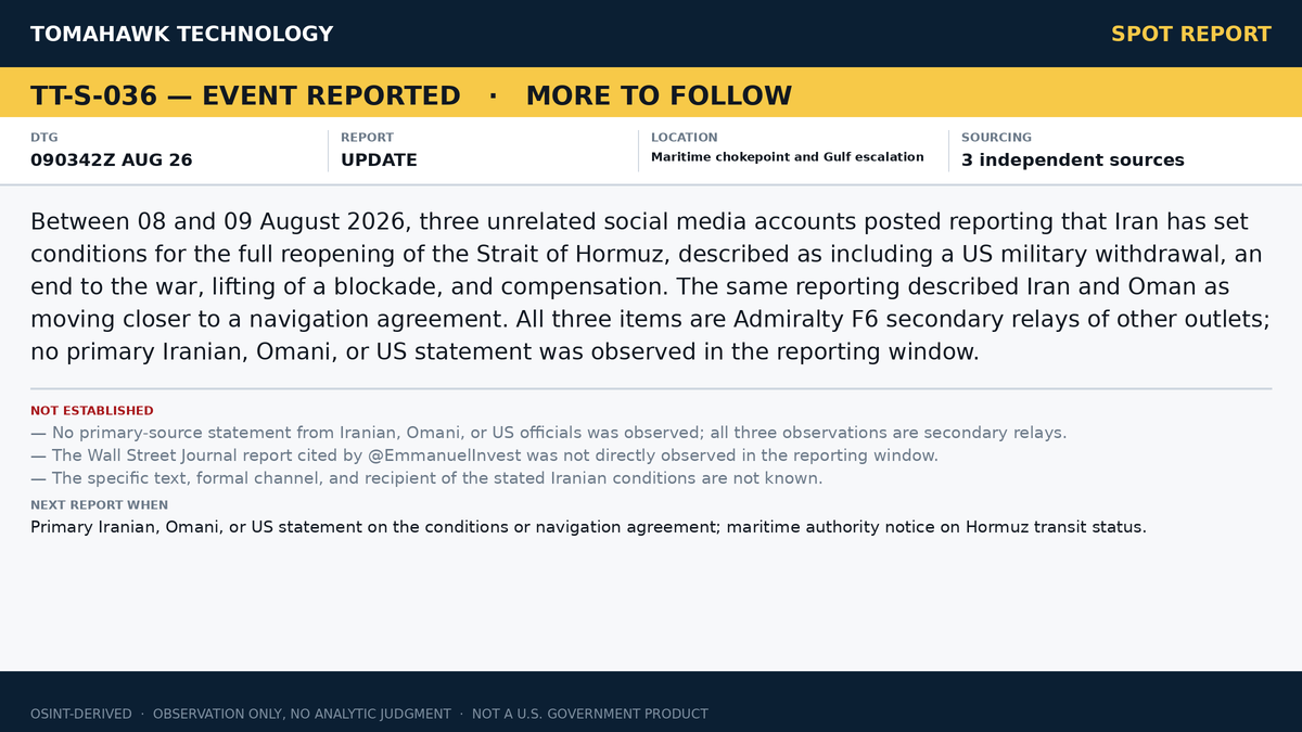 US Central Command States It Struck Three Iranian Oil Tankers IVO Kharg Island